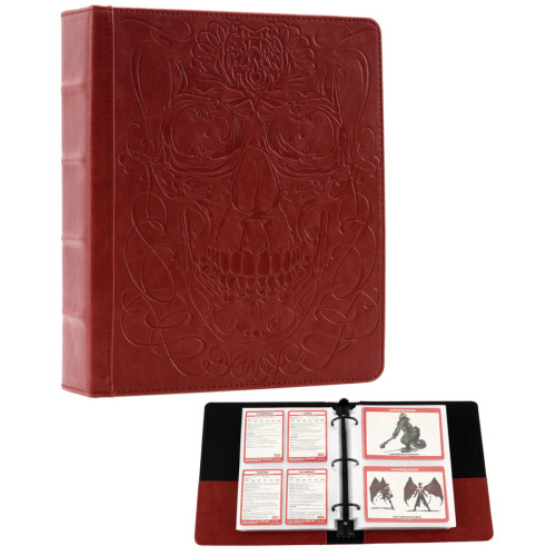 Forged Gaming: Forged Curiosities Cache D&D Card Book - Skull Edition (Red)