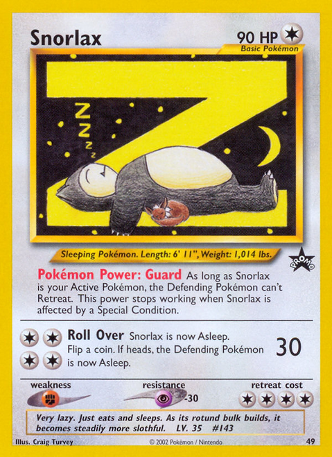 Snorlax 49/53 - Wizards Black Star Promos (LP)