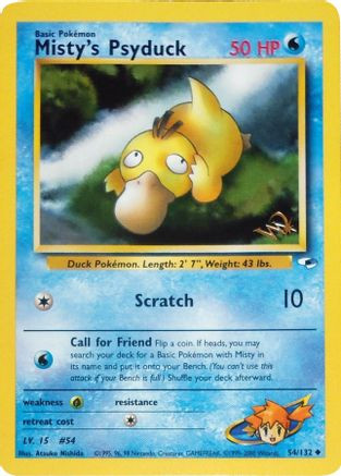 Misty's Psyduck [W Stamped Promo] 54 - WoTC Promo (LP)