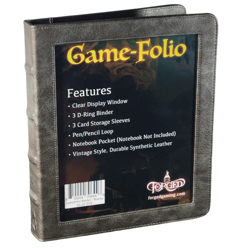 Forged Gaming: Game-Folio RPG Binder and Character Journal (Pewter)
