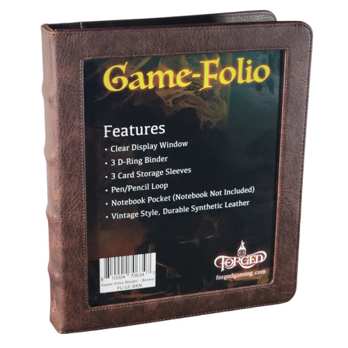Forged Gaming: Game-Folio RPG Binder and Character Journal (Brown)