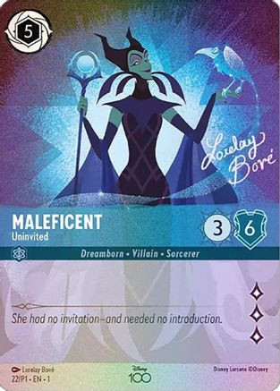 Maleficent - Uninvited (Alternate Art) (22) - Disney100 Promos Holofoil (LP)