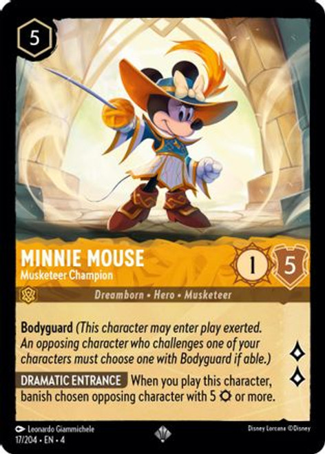 Minnie Mouse - Musketeer Champion (17/204) - Ursulas Return Cold Foil