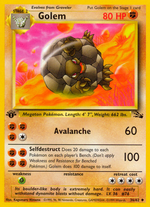 Golem 36/62 - Fossil 1st Edition (LP)