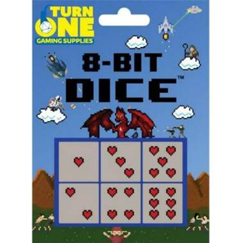 8-Bit Dice Blocks D6 : Hearts