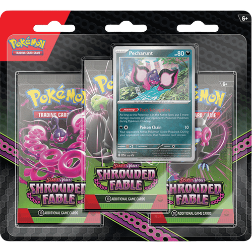 Pokemon: Scarlet & Violet - Shrouded Fable - Three-Booster Blister Pack - Pecharunt