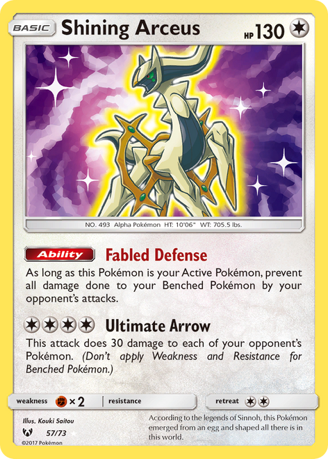 Shining Arceus 57/73 - Shining Legends Holofoil (LP)