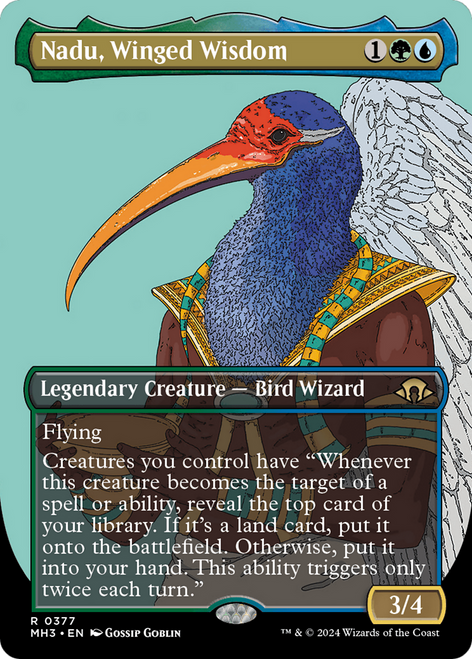 Nadu, Winged Wisdom (MH3-377) - Modern Horizons 3 (Borderless)
