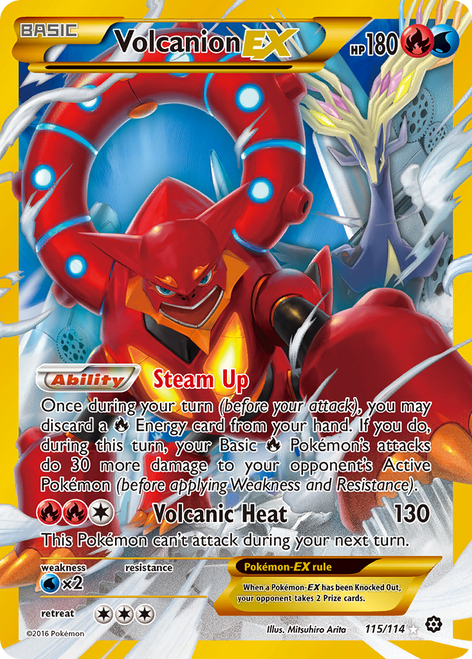 Volcanion-EX 115/114 - Steam Siege Holofoil (LP)