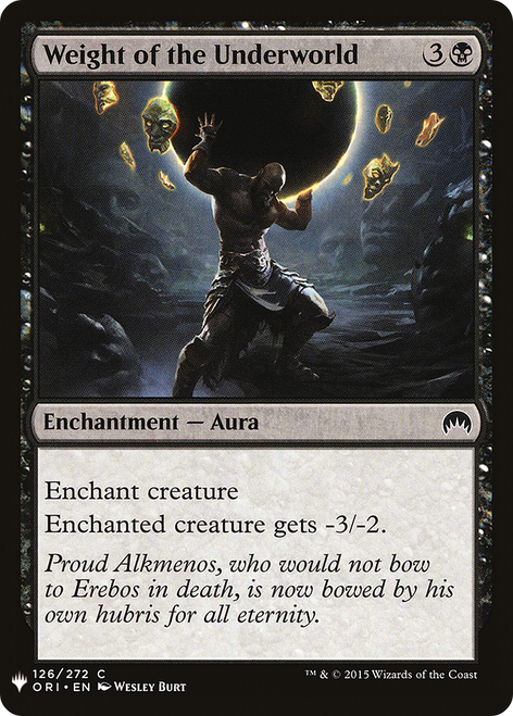 Weight of the Underworld (LIST-ORI-126) - The List