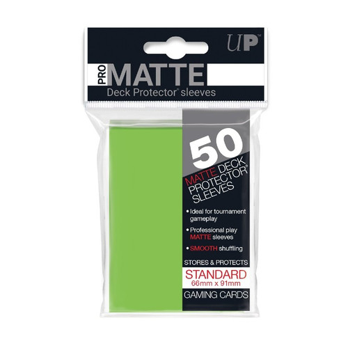 Pro-Matte Standard Deck Protectors: Lime Green (50ct)