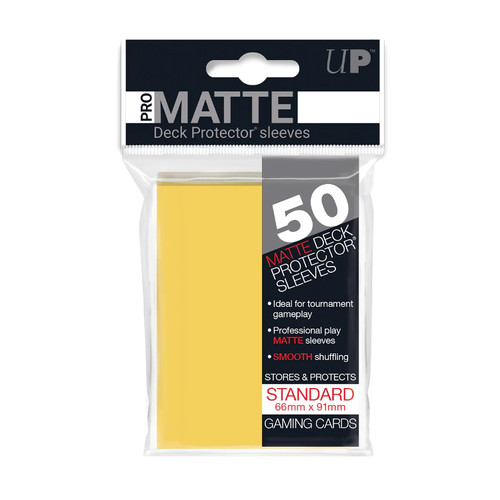 Ultra Pro Sleeves: Standard Size PRO-Matte - Yellow (50ct)