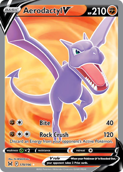 Aerodactyl V 179/196 - Lost Origin Holofoil (LP)