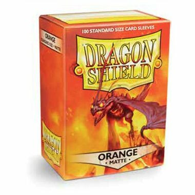 Dragon Shield Orange Matte Standard Size Card Sleeves (100ct)