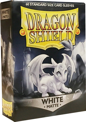 Dragon Shield: Matte White Standard Size Card Sleeves (60ct)