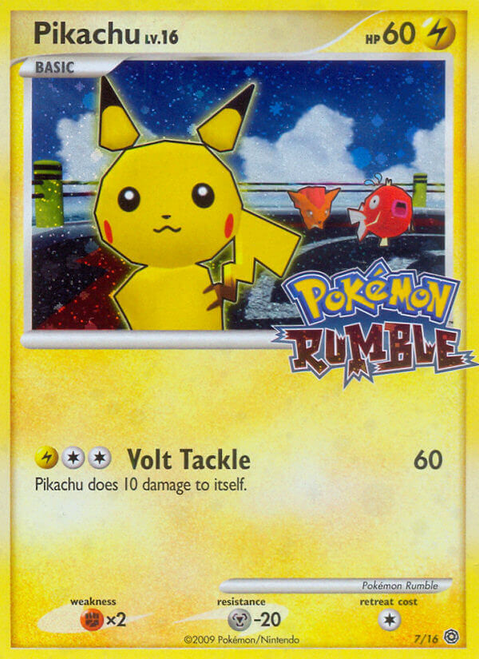 Pikachu 7/16 - Pokmon Rumble Holofoil (MP)
