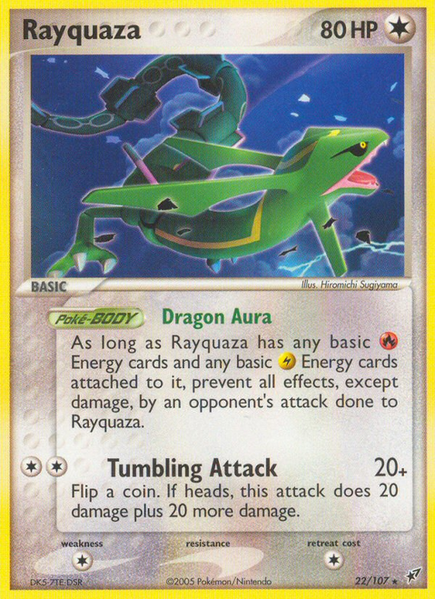 Rayquaza 22/107 - Deoxys Reverse Holofoil (LP)