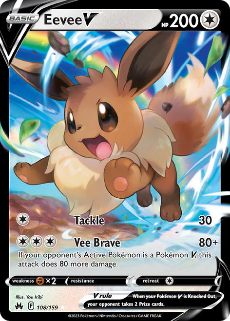 Eevee V 108/159 - Crown Zenith Holofoil (LP)