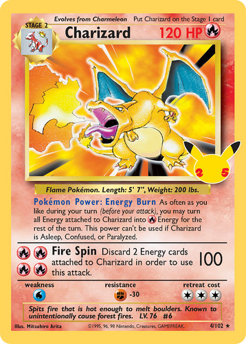 Charizard 4/25 - Celebrations Classic Collection Holofoil (LP)