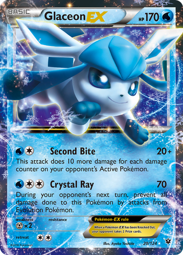 Glaceon-EX 20/124 - Fates Collide Holofoil (MP)