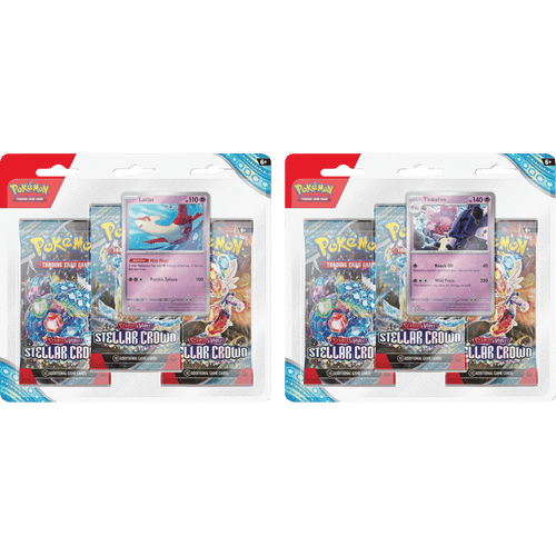 Pokemon: Scarlet & Violet - Stellar Crown - Three-Booster Blister Pack (Set of 2)