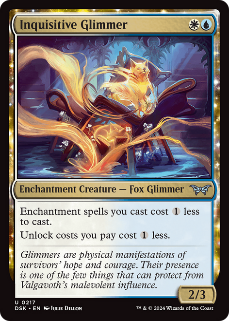 Inquisitive Glimmer (DSK-217) - Duskmourn: House of Horror: (enchantment) Foil
