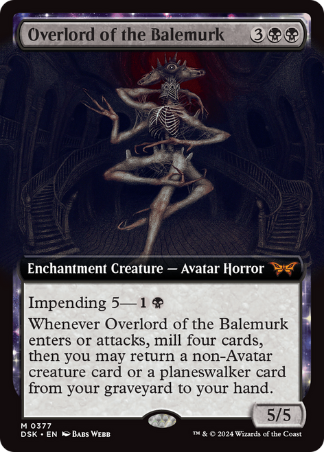 Overlord of the Balemurk (DSK-377) - Duskmourn: House of Horror: (Extended Art, enchantment) Foil