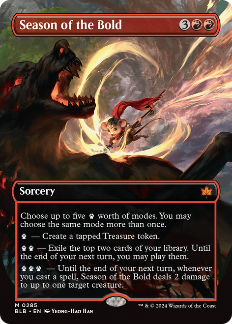 Season of the Bold (BLB-285) - Bloomburrow: (Showcase) (Borderless) Foil