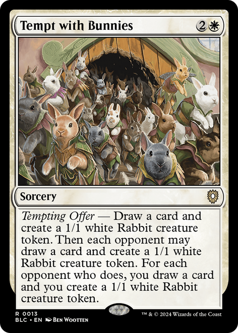 Tempt with Bunnies (BLC-013) - Bloomburrow Commander