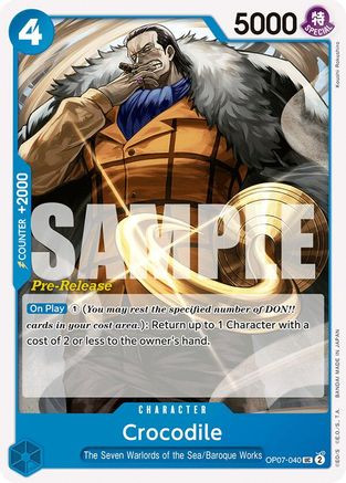 Crocodile (OP07-040) 500 Years in the Future Pre-Release Cards