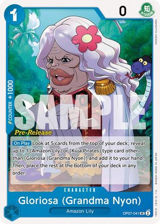 Gloriosa (Grandma Nyon) (OP07-041) 500 Years in the Future Pre-Release Cards