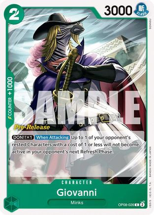 Giovanni (OP08-026) Two Legends Pre-Release Cards