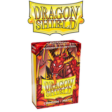 Dragon Shield Matte Crimson Japanese Sized Card Sleeves (60ct)
