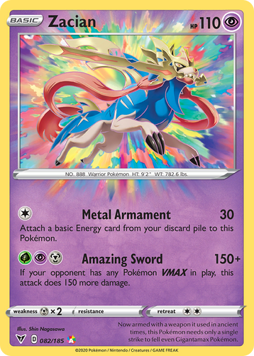 Zacian 82/185 - Vivid Voltage Holofoil (LP)