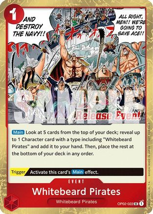 Whitebeard Pirates (ST15 - ST20 Release Event Winner Pack) (OP02-022) One Piece Promotion Cards Foil