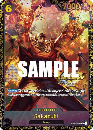 Sakazuki (Championship 2023) (OP02-099) One Piece Promotion Cards Foil