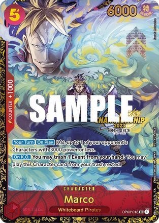 Marco (Championship 2023) (OP03-013) One Piece Promotion Cards Foil