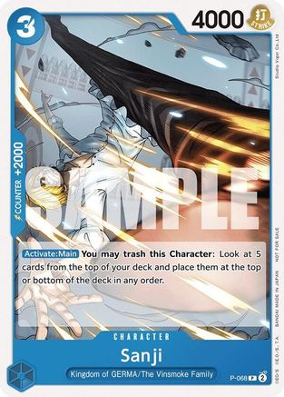 Sanji (Pirates Party Vol. 7) (P-068) One Piece Promotion Cards