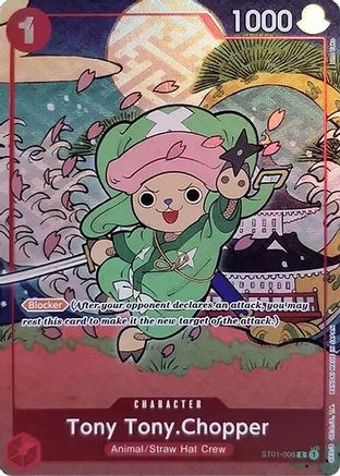 Tony Tony.Chopper (English Version 1st Anniversary Set) (ST01-006) One Piece Promotion Cards Foil