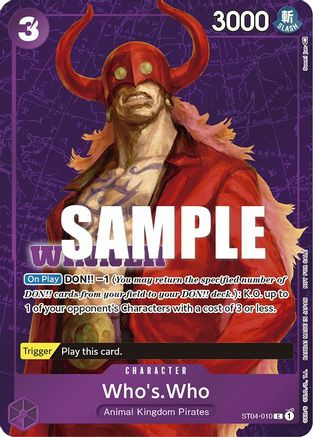 Who's.Who (Tournament Pack Vol. 3) [Winner] (ST04-010) One Piece Promotion Cards Foil