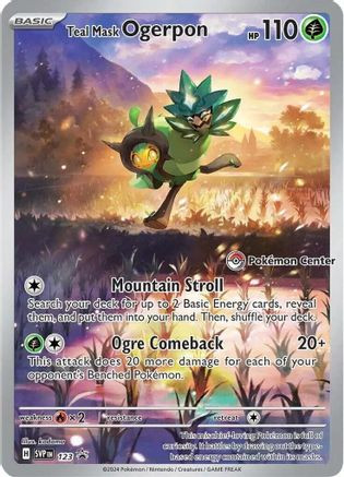 Teal Mask Ogerpon (Pokemon Center Exclusive) 123 - SV Scarlet  Violet Promo Cards Holofoil