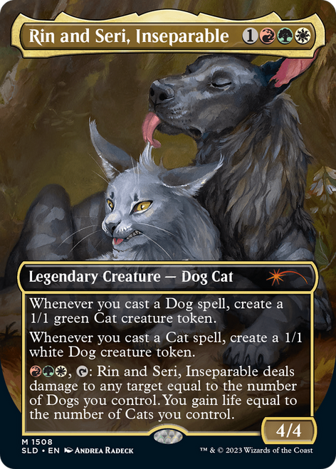 Rin and Seri, Inseparable // Rin and Seri, Inseparable (SLD-1508) - Secret Lair Drop (Borderless) Foil