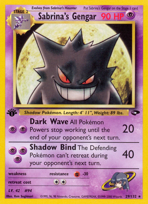 Sabrina's Gengar 29/132 - Gym Challenge Unlimited (HP)