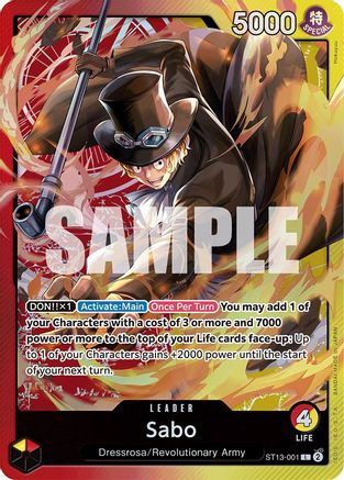 Sabo (001) (ST13-001) Ultra Deck: The Three Brothers Foil