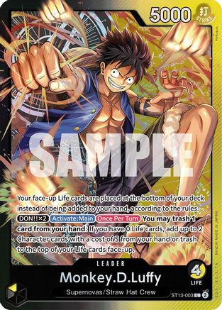 Monkey.D.Luffy (003) (ST13-003) Ultra Deck: The Three Brothers Foil