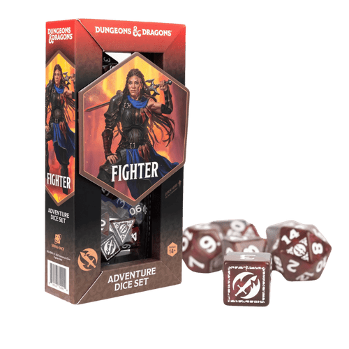 Sirius Dice: Dungeons & Dragons Adventure Dice Set - Fighter - Red