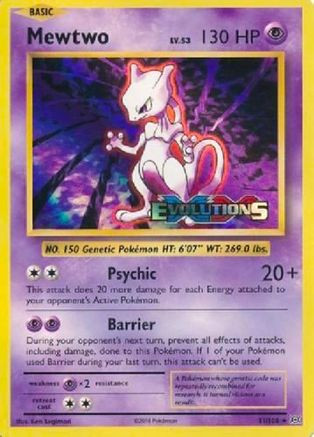 Mewtwo (XY Evolutions Prerelease) 51 - XY Promos Holofoil (MP)