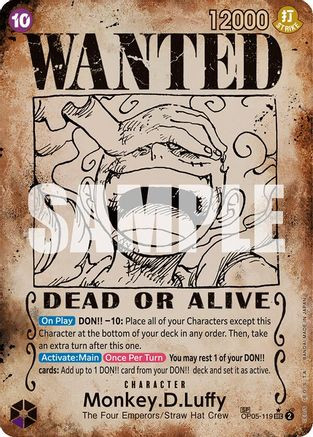 Monkey.D.Luffy (Wanted Poster) (OP05-119) Emperors in the New World Foil