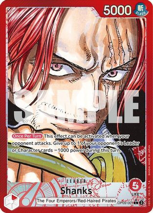 Shanks (001) (Parallel) (OP09-001) Emperors in the New World Foil