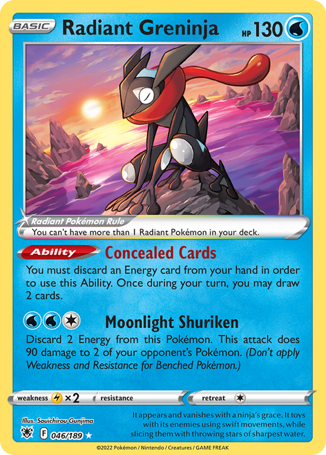 Radiant Greninja 46/189 - Astral Radiance Holofoil (LP)